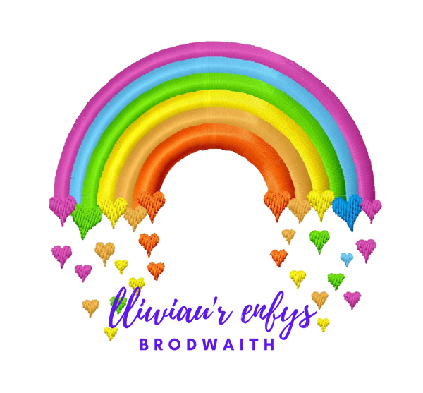 logo "lliwiau'r enfys"