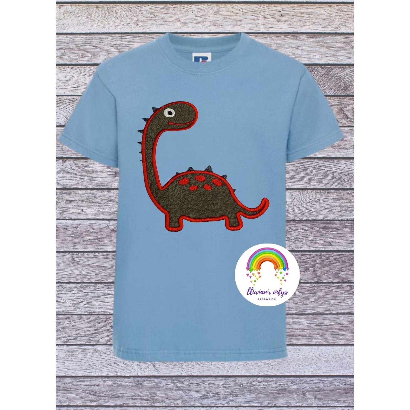 BRO-063 Embroidered dinosaur t-shirt with appliquéd for 1-3 years old