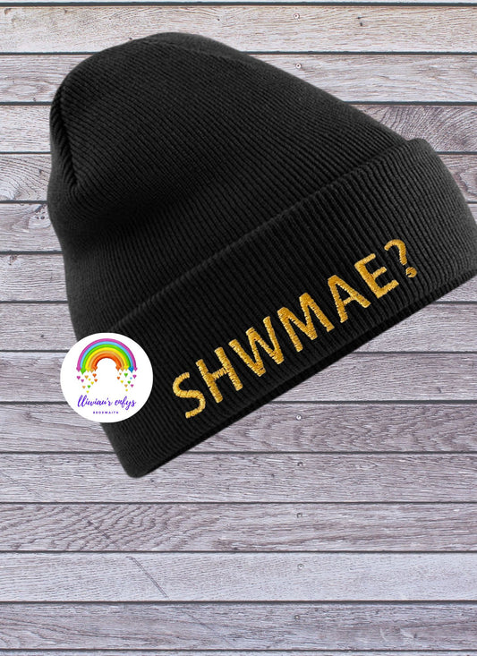 BRO-105A-"SHWMAE?" CUFFED BEANIE FOR ADULTS ONE SIZE