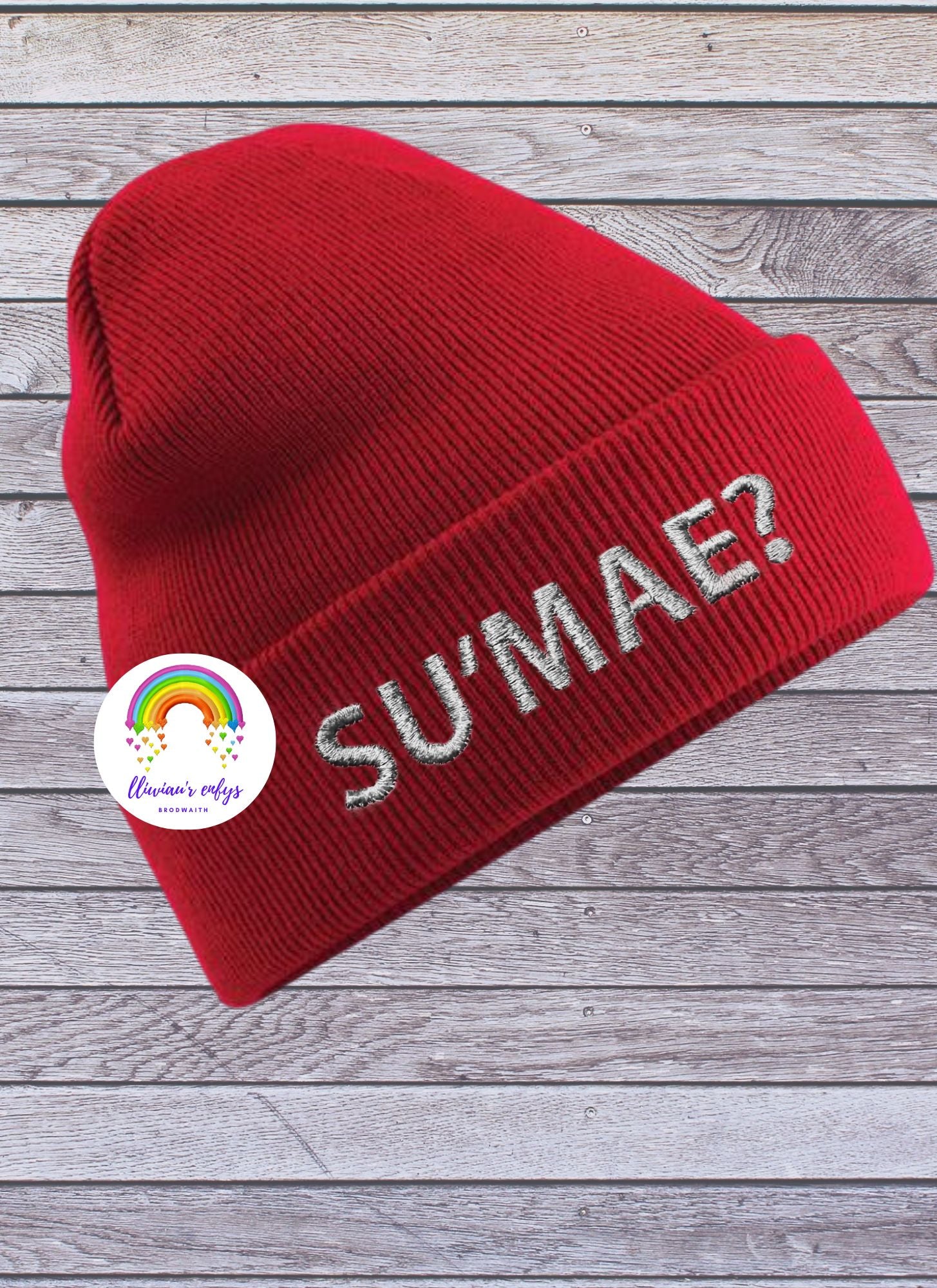 BRO-105B-"SU'MAE?" CUFFED BEANIE FOR ADULTS ONE SIZE