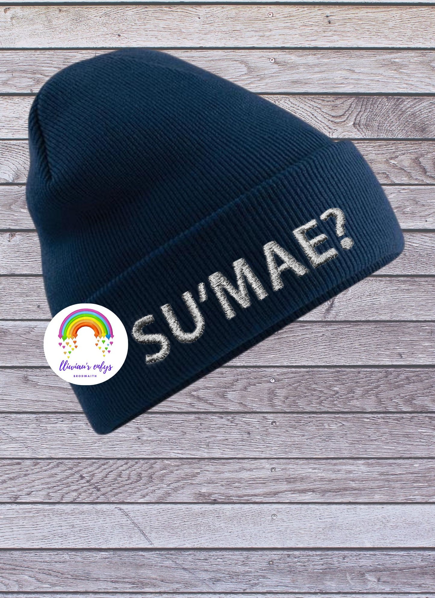 BRO-105B-"SU'MAE?" CUFFED BEANIE FOR ADULTS ONE SIZE