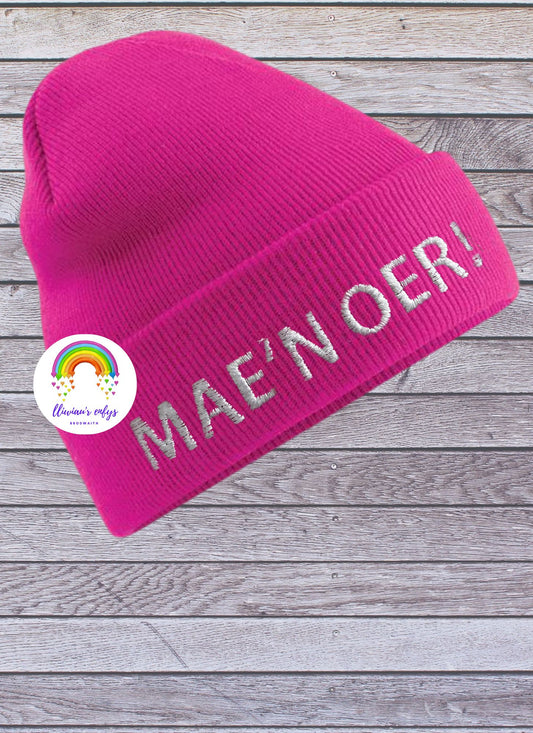 BRO-110-"MAE'N OER!" CUFFED BEANIE FOR ADULTS ONE SIZE