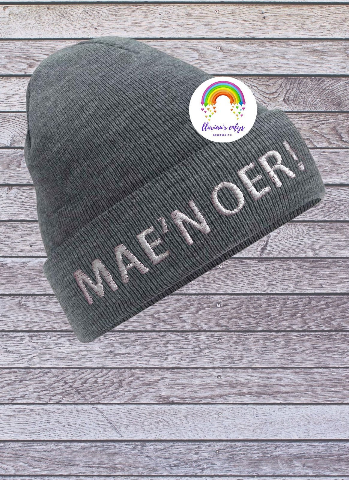 BRO-110-"MAE'N OER!" CUFFED BEANIE FOR ADULTS ONE SIZE