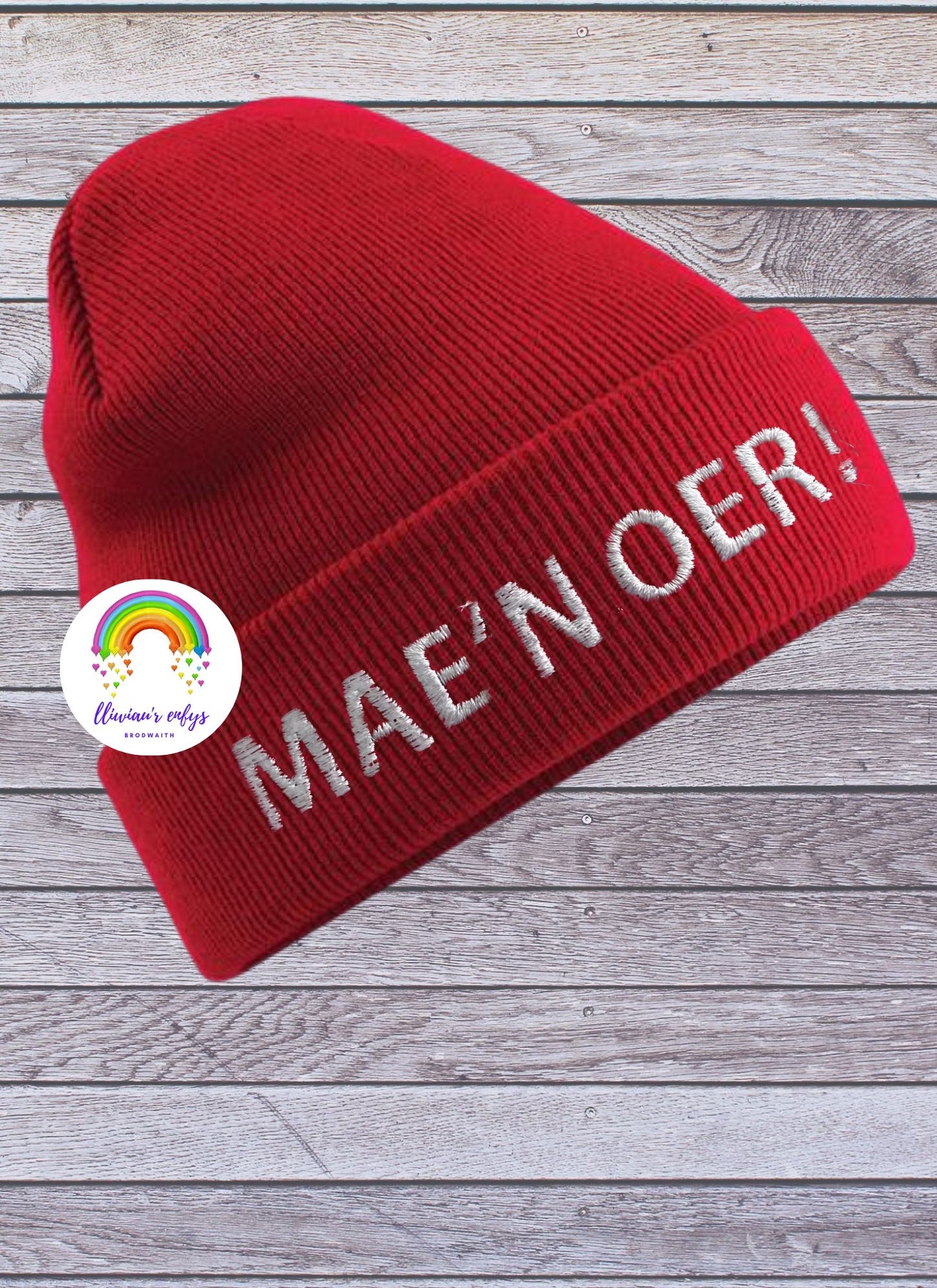 BRO-110-"MAE'N OER!" CUFFED BEANIE FOR ADULTS ONE SIZE